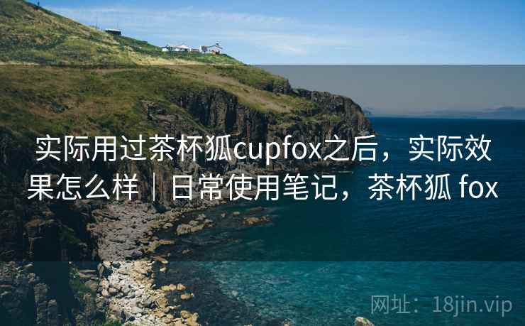 实际用过茶杯狐cupfox之后，实际效果怎么样｜日常使用笔记，茶杯狐 fox