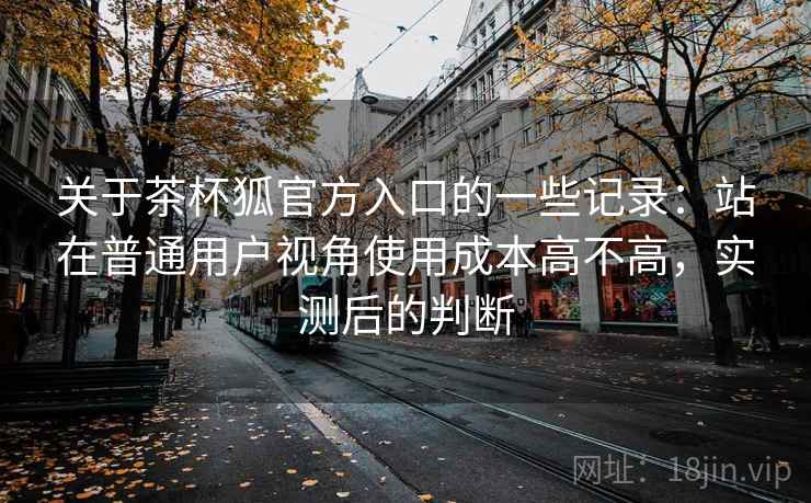 关于茶杯狐官方入口的一些记录：站在普通用户视角使用成本高不高，实测后的判断